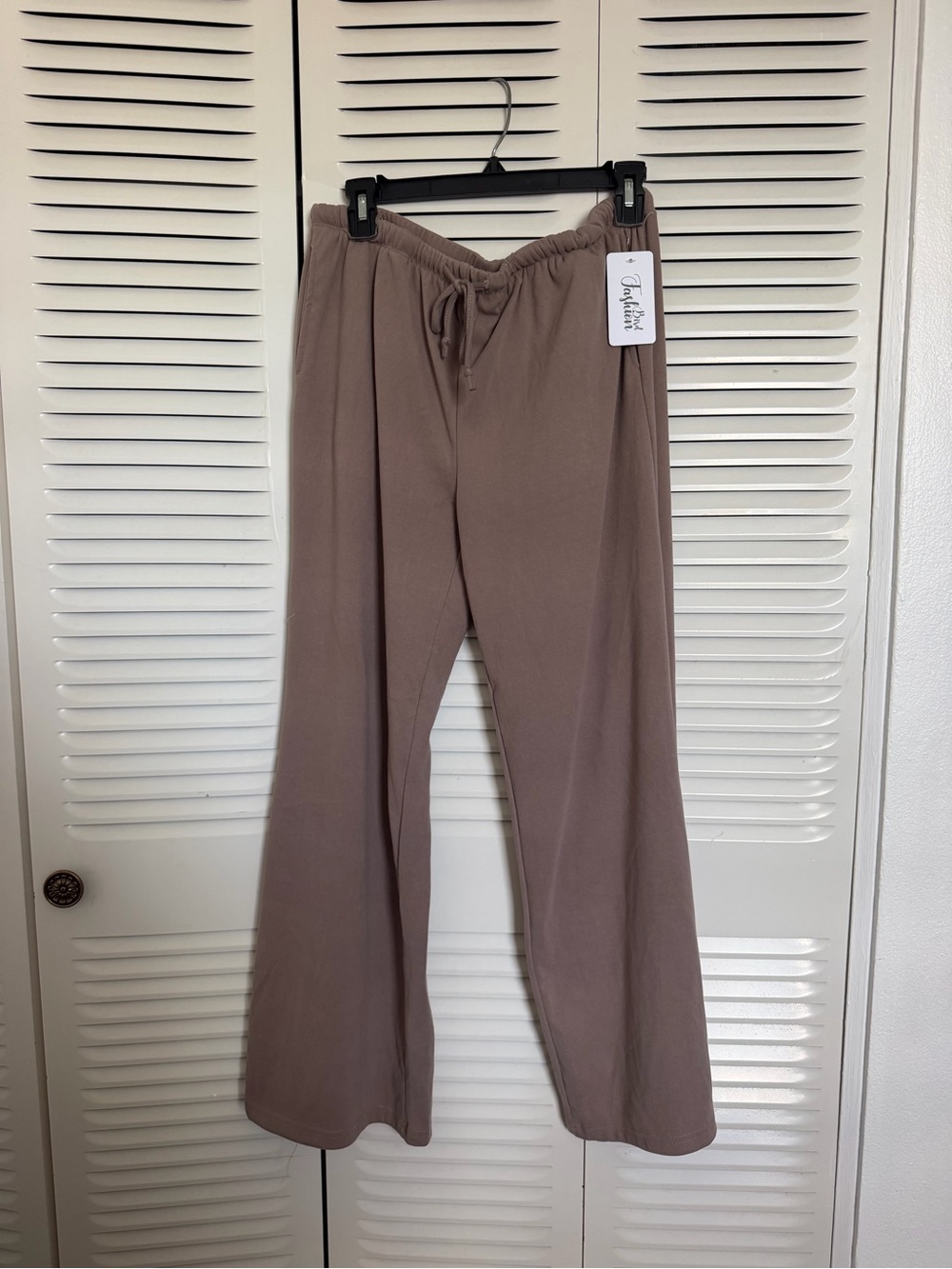 Fashion Bird Mauve Taupe Wide Leg Lounge Pants
